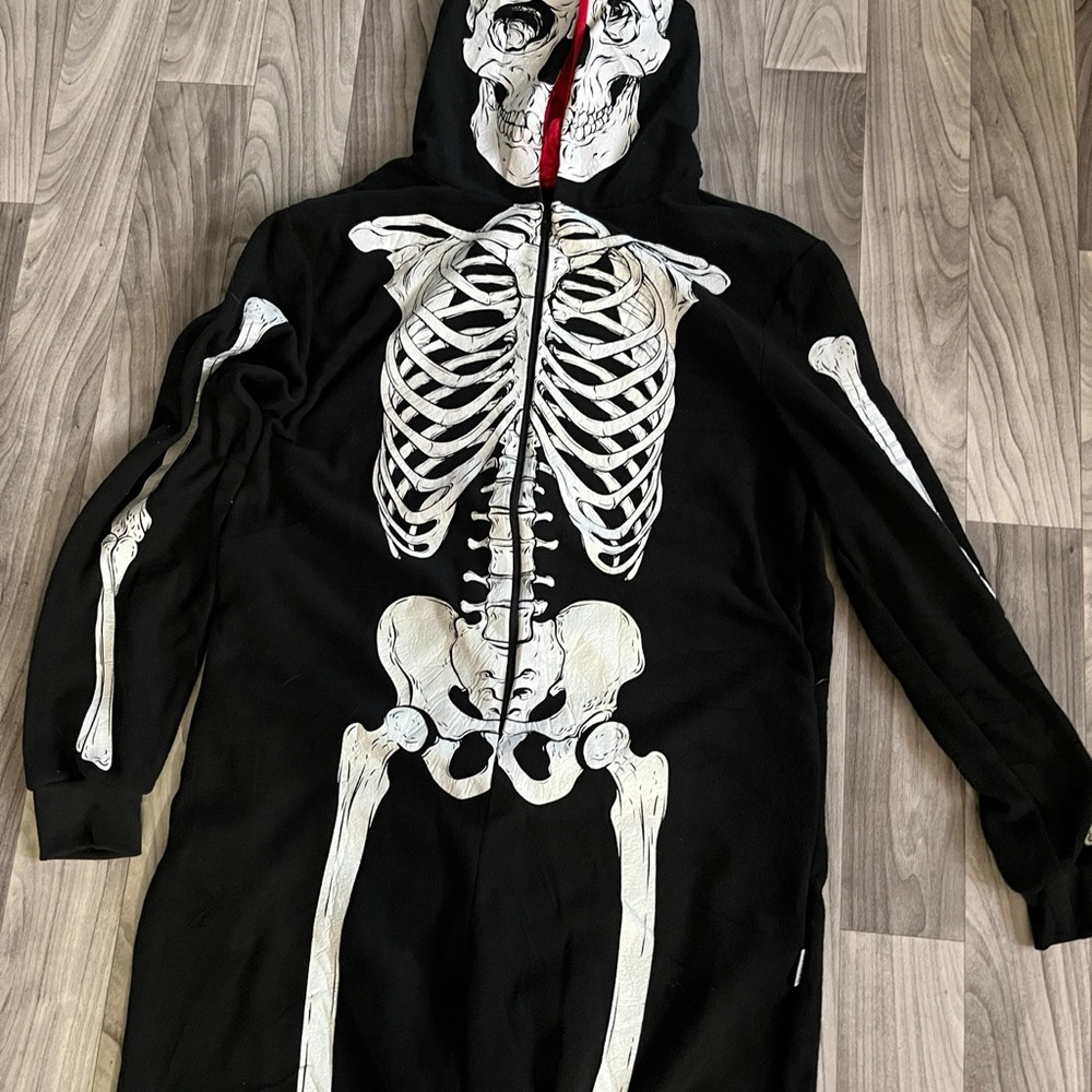 Funziez Adult Skeleton Costume - Black and White